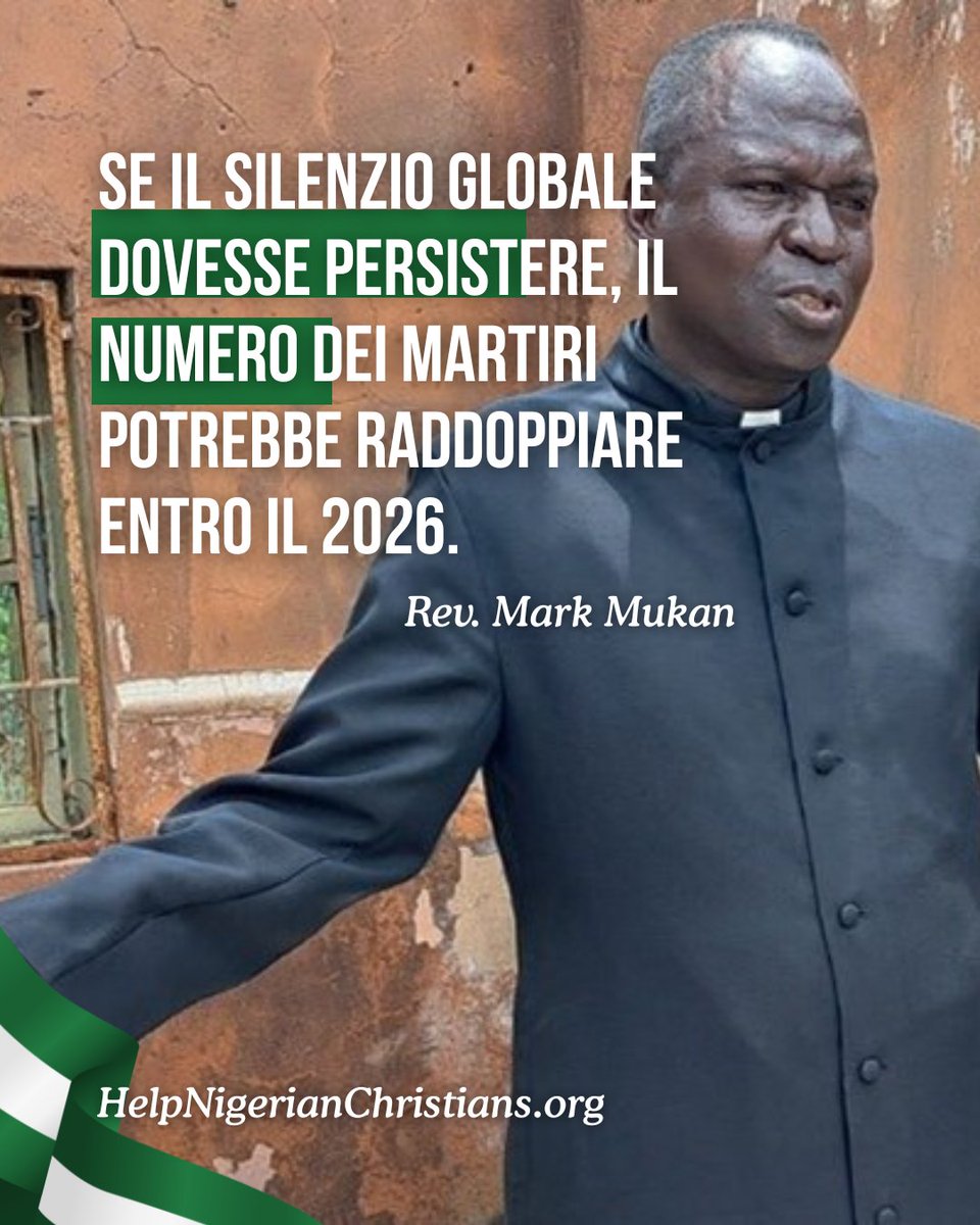 🇳🇬 Per otto anni consecutivi, la Nigeria è stata indicata come il Paese più violento per i cristiani e il 2026 ha già registrato un aumento spaventoso di uccisioni, torture e sfollamenti. Il reverendo Mark Mukan, un ministro di Jos, prevede che se i leader non agiranno, il numero