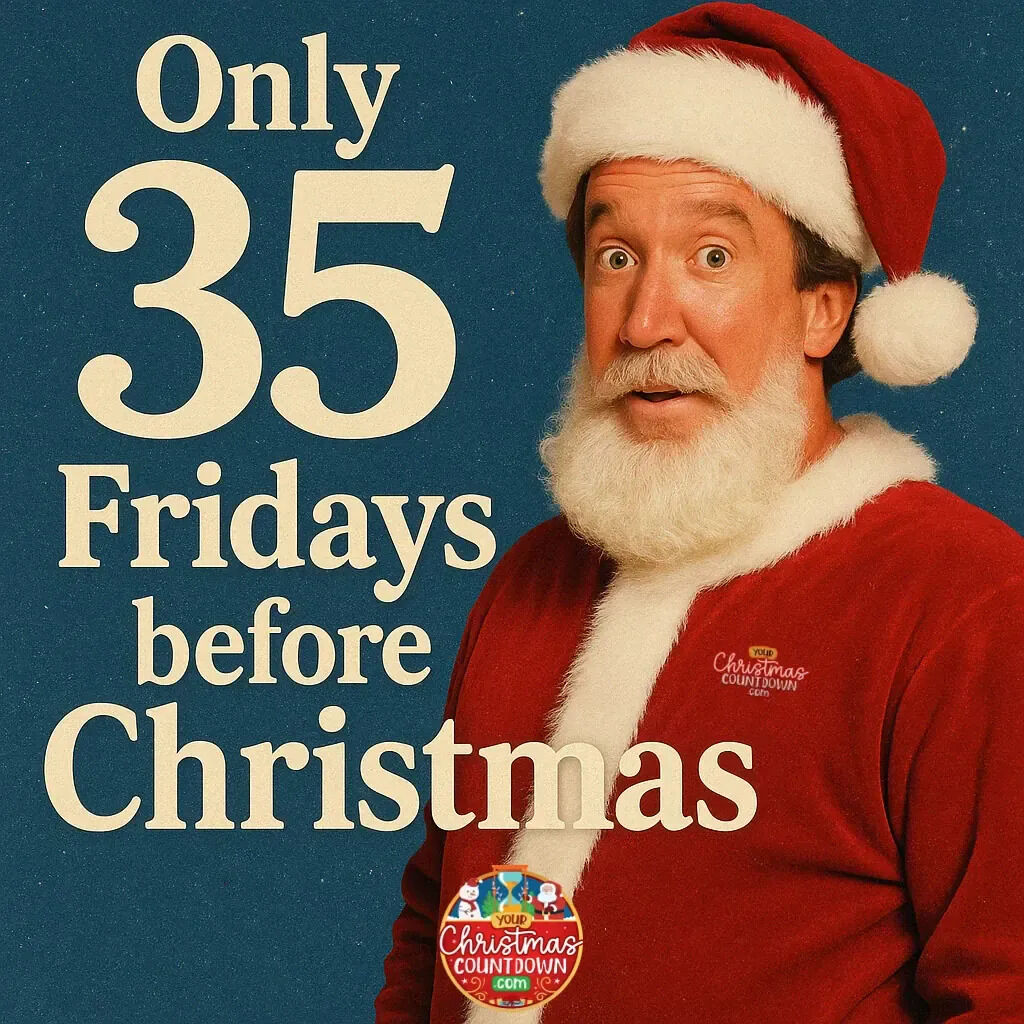 christmas_clock's tweet image. 35 MORE FRIDAYS BEFORE #CHRISTMAS!
🕒 YourChristmasCountdown.com 🎄🎅
