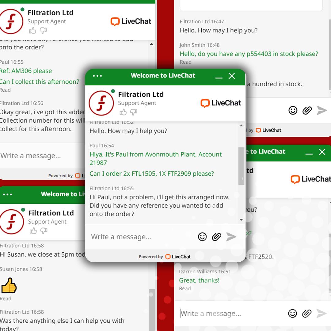 FiltrationLtd's tweet photo. Need answers fast? Our Live Chat has you covered! 💻

Our LiveChat connects you directly to our Customer Service team, real people in real time.
Whether you have a pricing question, need help with availability, or want guidance from our filter specialist, we're here to help. https://t.co/r3U3N3qFfo