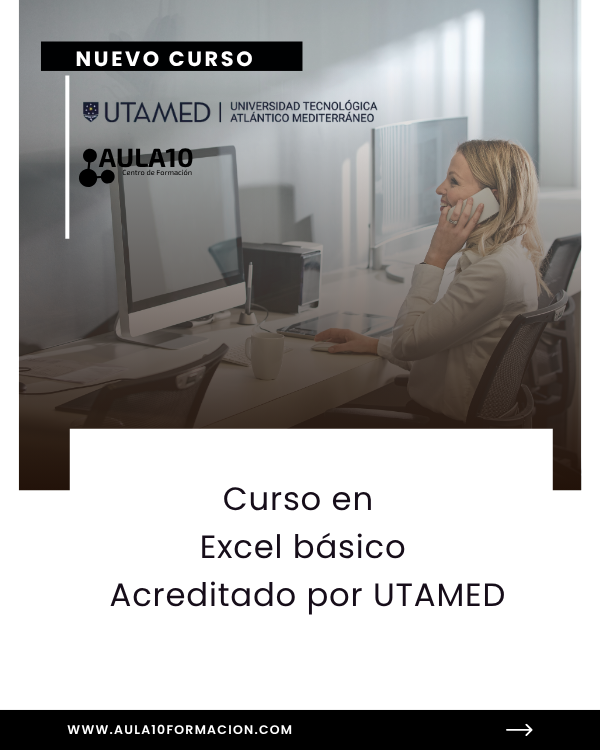 aula10's tweet photo. 📊 Curso Excel Básico

Aprende desde cero:

✔️ Fórmulas
✔️ Tablas
✔️ Gráficos
🎓 Acreditado por @UTAMED_UNI 
💸 10 % de descuento con el cupón REDES10

🔗 Más información:
 https://t.co/w1LKJAtQ7x

#Aula10 #Excel #CursosOnline #Ofimática https://t.co/XRw1XdAFdw