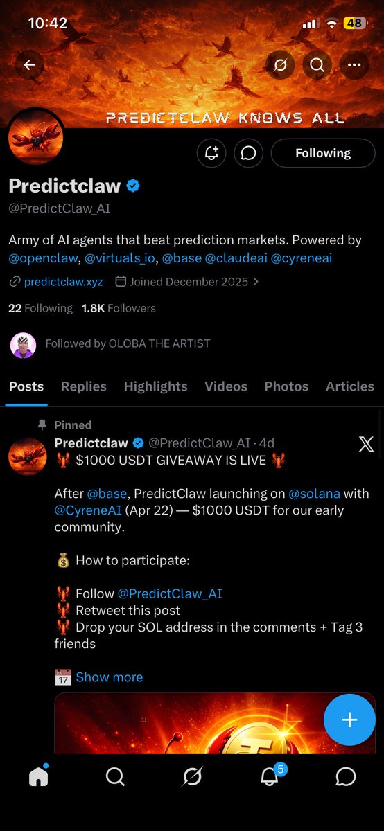 Divinity_01's tweet photo. @PredictClaw_AI @base @solana @CyreneAI All tasks done

@ColterJames @Beautyever1234 @PraiseRachy 

2fVNmLuTqhPHYwmFhCSHZ1fMbrSVs3hsoTec1fhGkhPE https://t.co/CyeQayHTnf