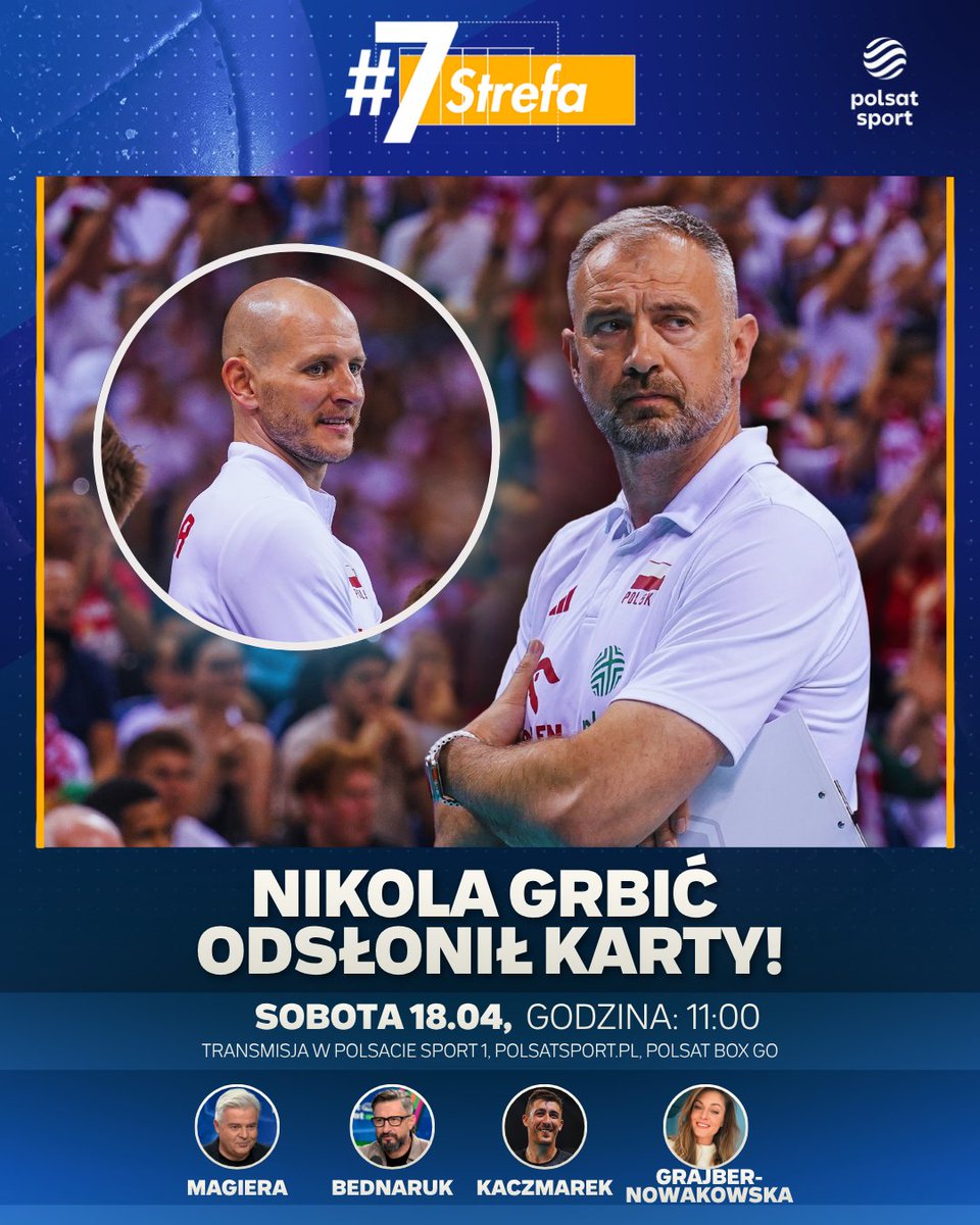polsatsport's tweet photo. Już jutro o 𝟏𝟏:𝟎𝟎 Magazyn #7Strefa 🏐

📺 Polsat Sport 1
📲 https://t.co/UaKmQ47SLu, Polsat Box Go 

Całość dostępna na kanale YouTube po emisji programu‼️

@JakubBednaruk @MagieraMarek I #7Strefa https://t.co/EGr2KWJIA1