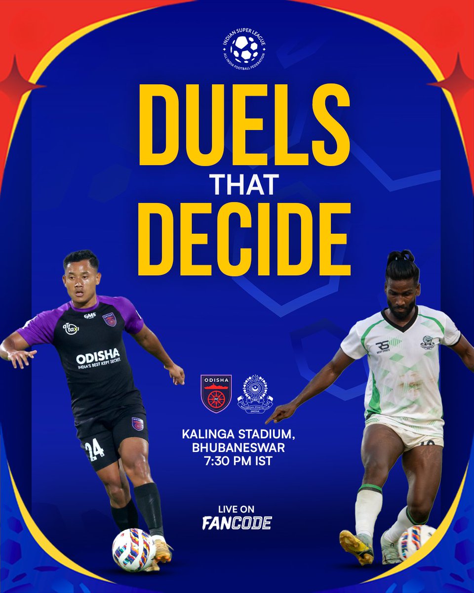 IndSuperLeague's tweet photo. Three key battles that could decide which way the game swings at the Kalinga. π
Watch #OFCMSC LIVE on @FanCode. π»
#ISL12 https://t.co/44yJQFqdoj