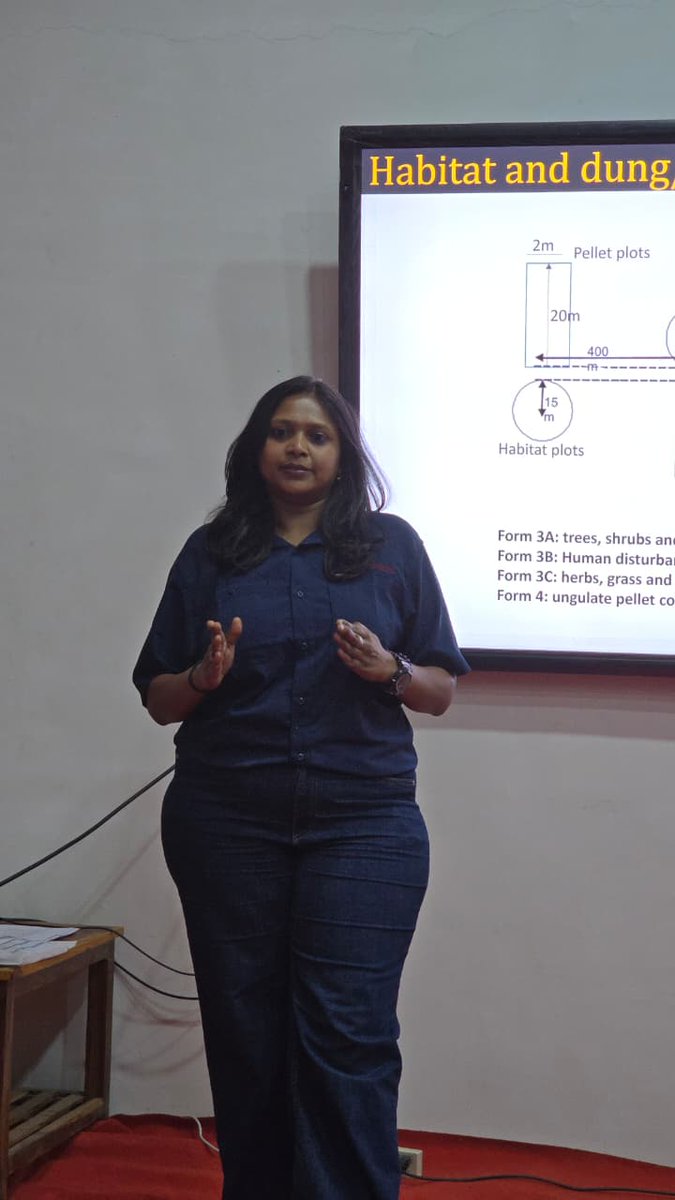 wii_india's tweet photo. ToT Gujarat Day 2 

Rutu Prajapati presented the  talk on Phase 1 protocol for the #AITE2026 Form 3A/B/C for habitat sampling & human impact, Form 4 for dung/pellet counts.

@moefcc @ntca_india @wii_india @MSTrIPES
@GujForestDept @dcffbaria @Gobindsagarbha1 @wildwithwolves @V_kolipakam 
@rutuprajapti5