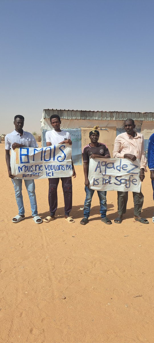 Mayor_refugees's tweet image. 🔴 Day 572
Today Friday April 17, 2026, refugees at the #Agadez Humanitarian Center continue their peaceful protest to demand their rights, while the #UNHCR continues to ignore their demands.
@kcotenti @BeltramoPaolo @FAttidzah @MeltingPotEU @MaryLawlorhrds