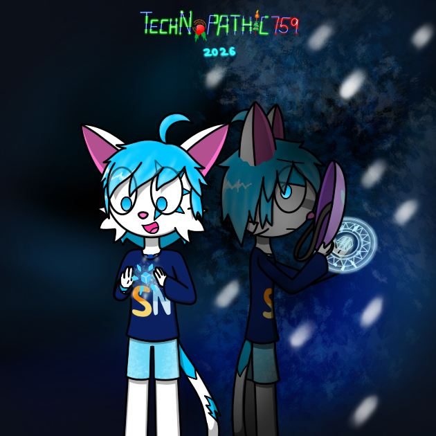 Technopathic759's tweet image. Had this idea going on in my head for one day, then I made it a canon thing :P... check comment for details

#anthro #oc #ocart #magecat #magic #ice #snow #arcaneodyssey #dissociativeidentitydisorder #splitpersonality