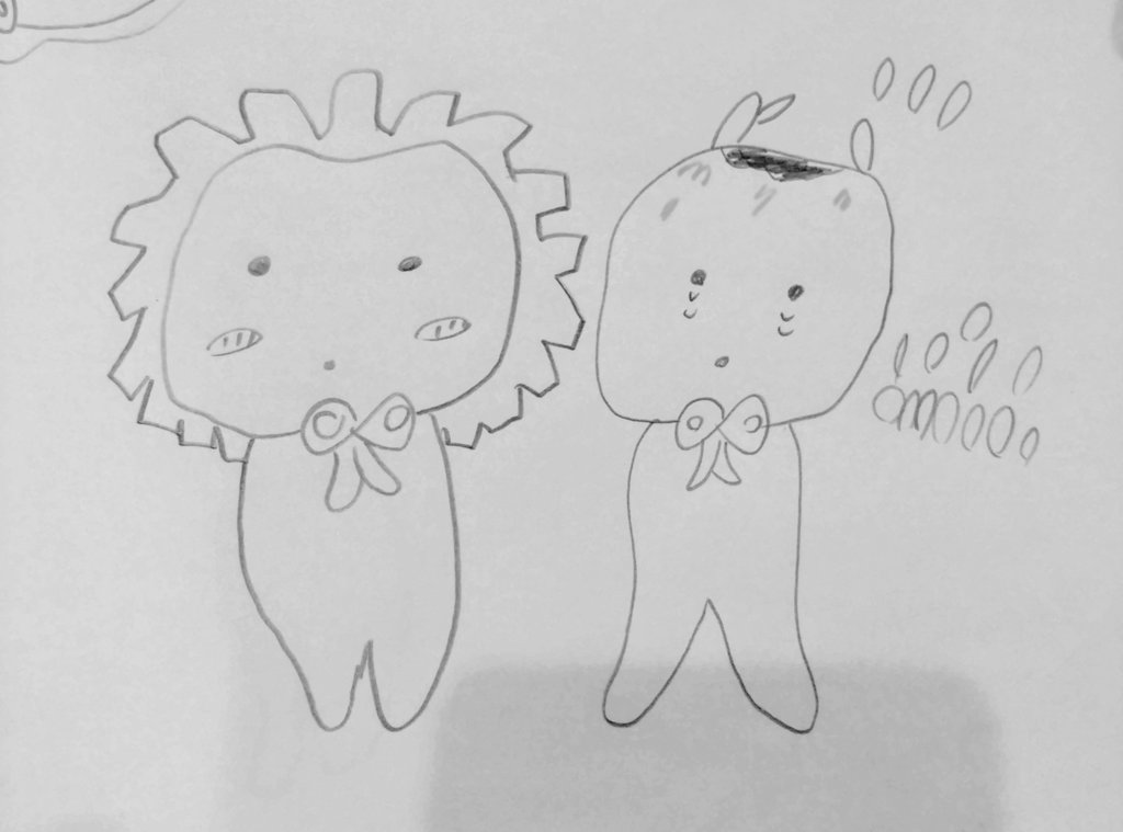 にゅうしちゃんえかきうたで書いてもらった😍😍😍

ミュータンスちゃんもいるよ✨

頭と足が別々に描かれてるせいか、なんかクビレがすごい🤣

#にゅうしちゃん
#minchi
#岩崎書店