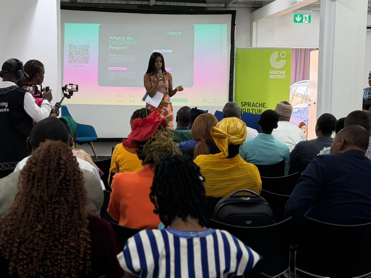 ebase_africa's tweet photo. We are live at the Goethe Institute Institute for the DESTINY cultural event, #MboaInTheLoop.
Interesting discussions here.
You can join us through Zoom to follow what's happening here!
Join here: https://t.co/E6JgWTDgOb
@wellcometrust @WHO @cochranecollab @MinsanteCMR https://t.co/Ef9KmPrrxi