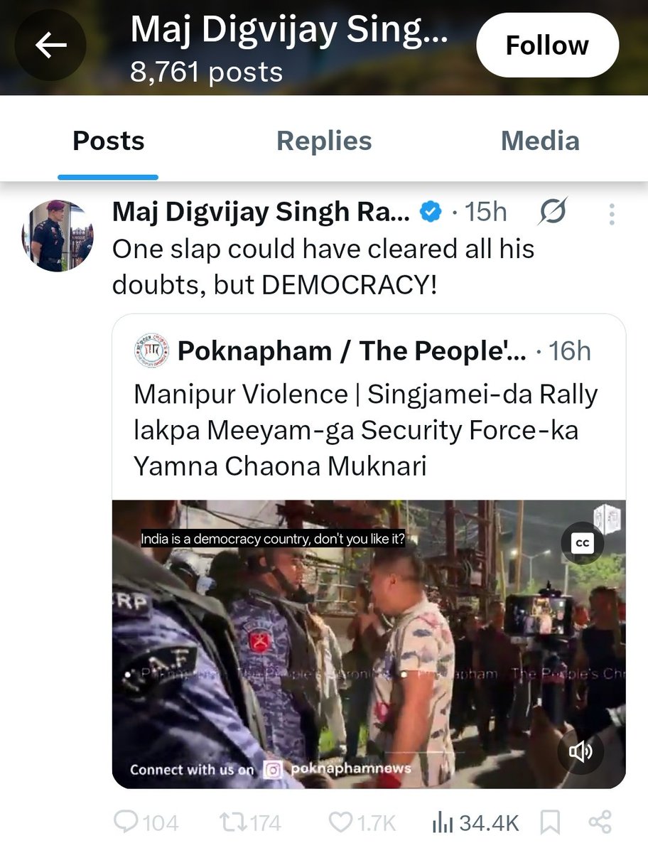 itsnorth_star's tweet photo. One slap could’ve cleared all his doubts, but DEMOCRACY!
~ Major Saab
Is slap only reserved for Meiteis who r protesting the bombing of innocent babies by RPGs by Kuki terrorists?

Meiteis protest is over dead bodies, right to life 

Noida protest is over wage, labour laws https://t.co/1xiJJoYKmv