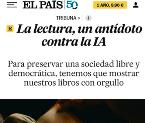 virginiog's tweet photo. La lectura fortalece el pensamiento crítico, procesos cognitivos profundos y la concentración 
Los libros permiten un desarrollo cognitivo diferente a las herramientas digitales que tal como confirman desde el MIT puede reducir el pensamiento crítico
https://t.co/OICErSq74f https://t.co/aoDtNBP6Bi