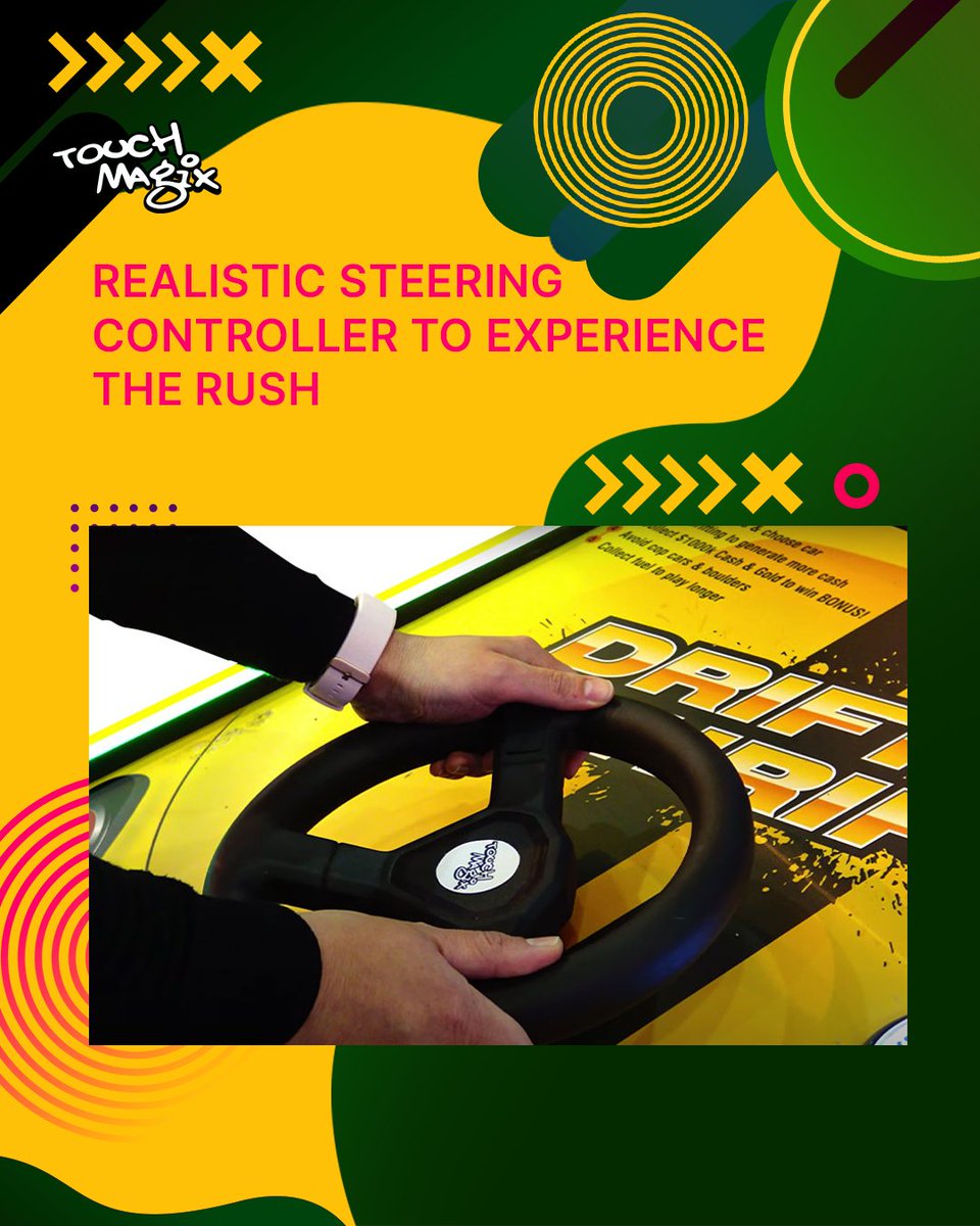 Drift. Score. Win!
Drift N Thrift brings high-speed action and exciting rewards to your arcade.

For more details :
📷 sales@touchmagix.com
📷 +1 (310) 230-5083 | +91 9096701000
 
#DriftNThrift #ArcadeGames #RedemptionGames