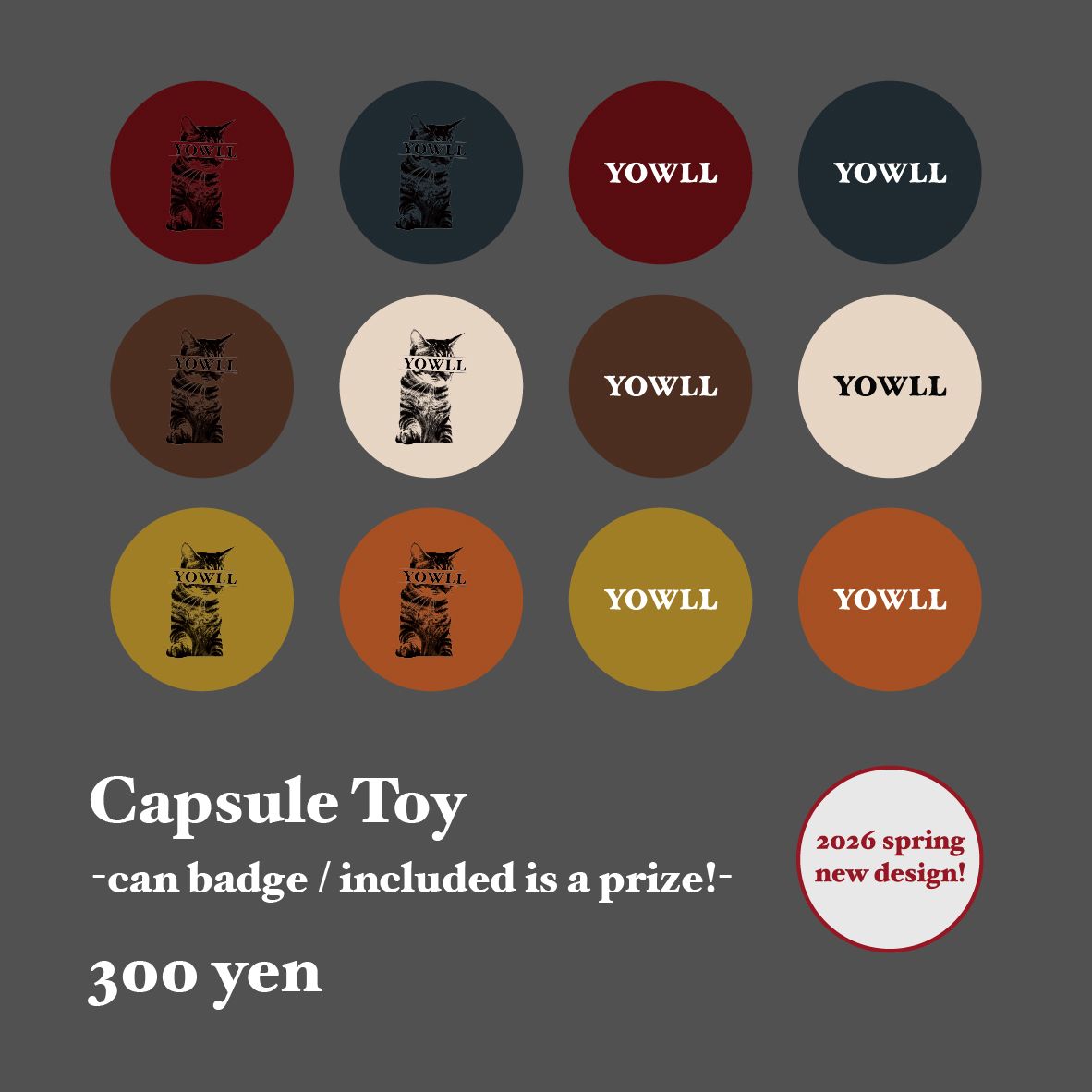 Yowll_jp's tweet image. YOWLL's merch  🆕

　◎ Key Holder　　1,000 yen
　◎ Sticker Set　　600 yen
　◎ Capsule Toy (Can Badge)　　300 yen
　◎ Live QR Cheki　　3,000 yen

2026.04.22 #ﾜﾝﾏﾝﾒﾙﾍｪﾝ
での先行販売は17:00-18:00 で行います

#YOWLL
#merch
#寺田町Fireloop