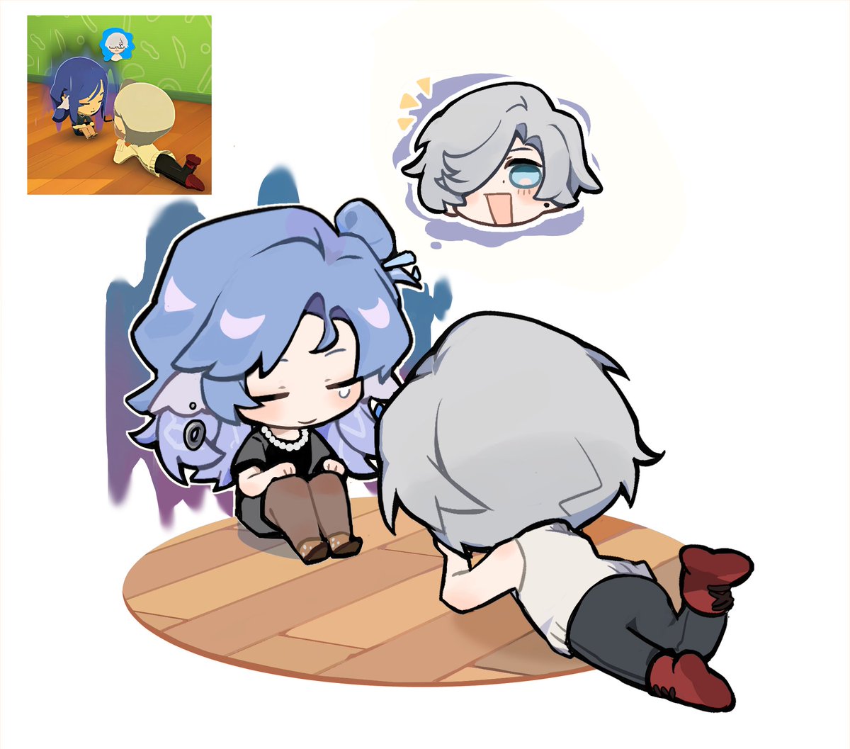 #pearlican He just lay down and did nothing🫠