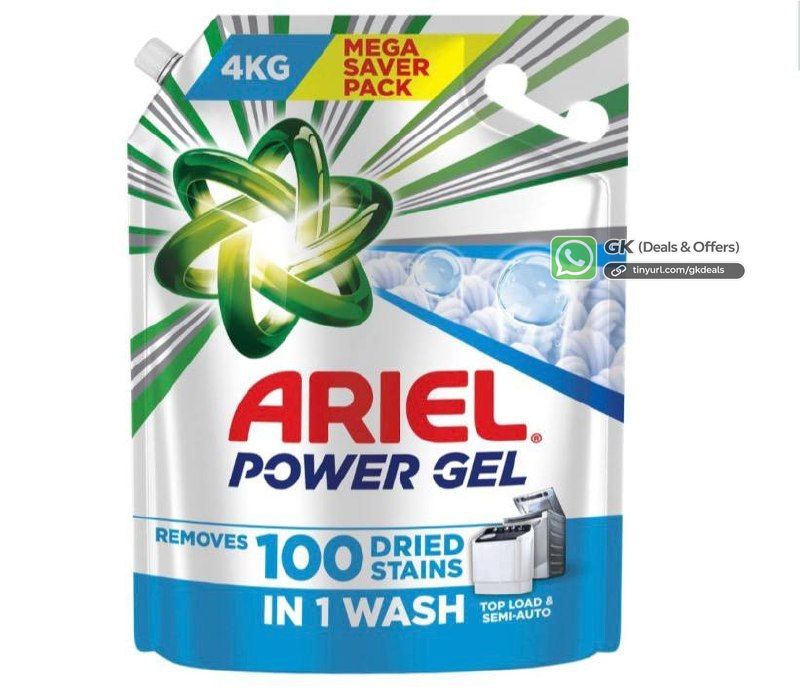 gearknowledge's tweet image. Ariel Power Gel Liquid Detergent for Top Load &amp;amp; Semi Auto – 4kg 

Deal @ 491🔥🔥

🔗 amzn.to/41u01Bz

#Amazon #Ariel #LaundryDetergent

👉 WhatsApp Group tinyurl.com/gkdeals