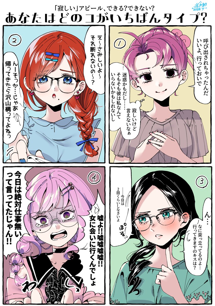 あなたはどのコが一番タイプ?
(みんなが好きなものの傾向調査) 