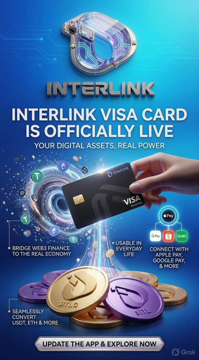 🚀 INTERLINK VISA CARD IS NOW LIVE! Your digital assets just got real ...