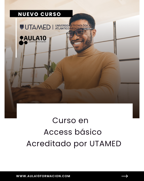 aula10's tweet photo. 🗂️ Nuevo Curso en Access Básico acreditado por @UTAMED_UNI  Aprende a crear y gestionar bases de datos desde cero y mejora tus competencias digitales.
Una formación práctica, online y orientada al empleo.
 https://t.co/w1LKJAtihZ
#Aula10 #Access #BasesDeDatos #CursosOnline https://t.co/a86OBsvT1a