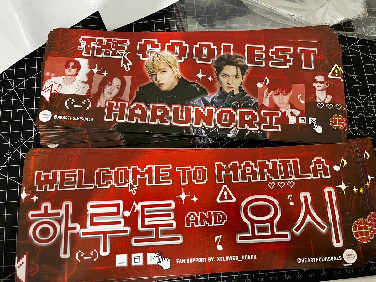 xflower_roadx's tweet photo. I'll be giving out HARUNORI handbanner. 

✨ 1 banner per person
✨  Limited quantity only

Special thanks to @heARTfulVisuals for the banner design and @blmingprnt for the printing! 🩵💎

#YOSHI
#HARUTO
#PULSEONinMANILA 
#TREASURE https://t.co/izY9Hen9fT