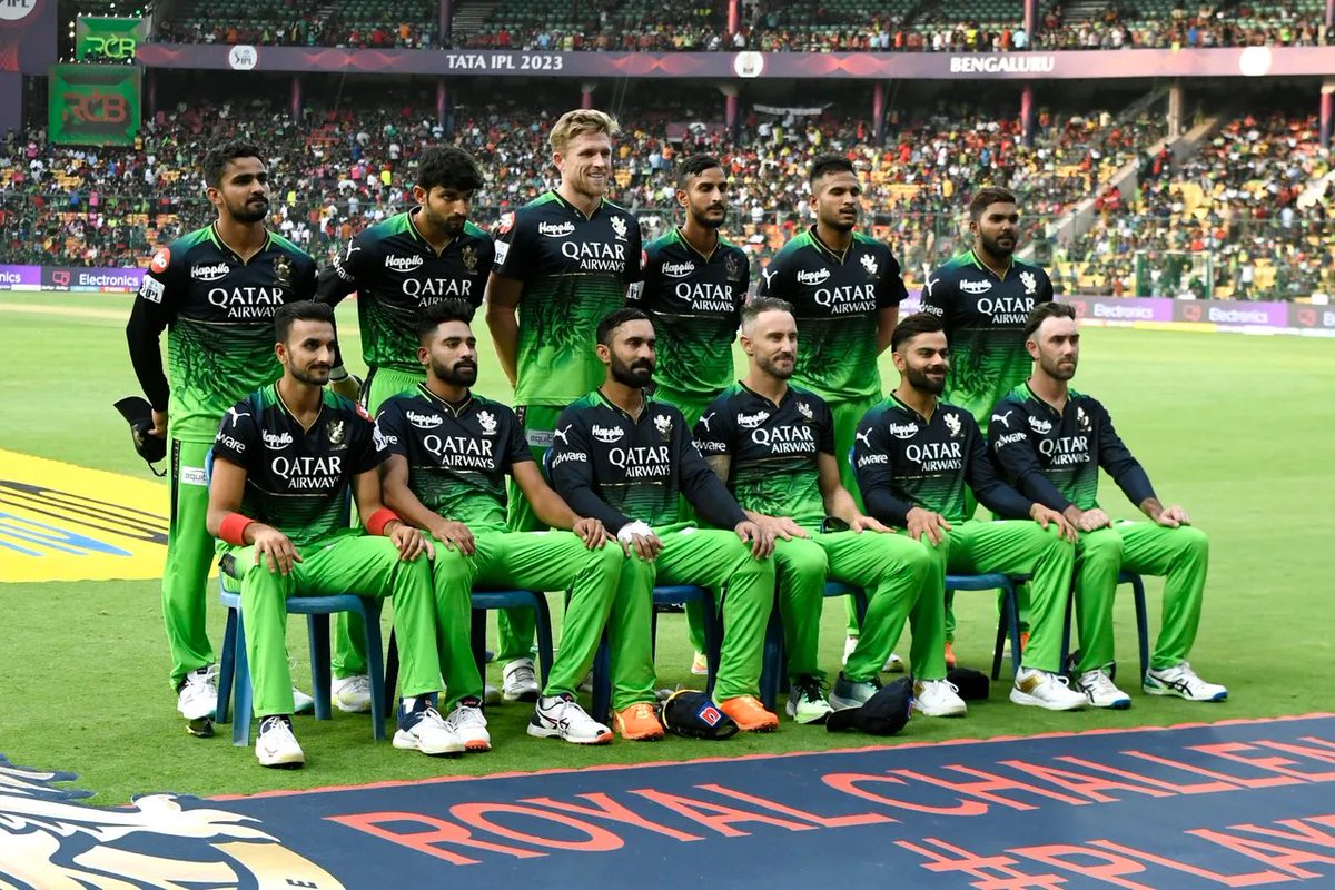 🚨 RCB WILL BE WEARING GREEN JERSEY TOMORROW vs DELHI 🚨

- It's an awareness to Protect the environment.