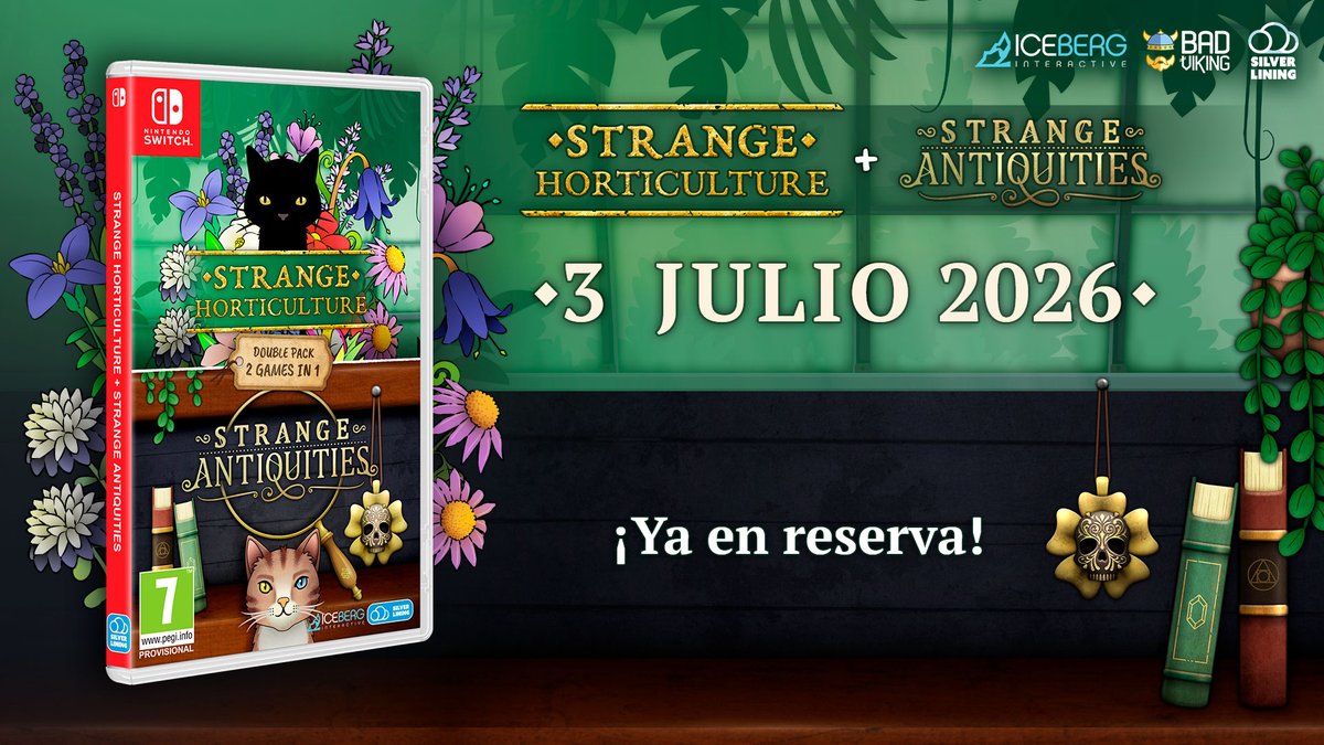 TesuraGames's tweet image. ¡En Strange Horticulture &amp;amp; Strange Antiquities Double Pack nos sumergiremos en la inquietante y encantadora ciudad de Undermere! 🔍🤨

¡Dos misteriosos títulos de investigación, puzles y narrativos en un solo cartucho para #NSW!

Info y reservas:
🪴 tesuragames.com/juegos/strange…
