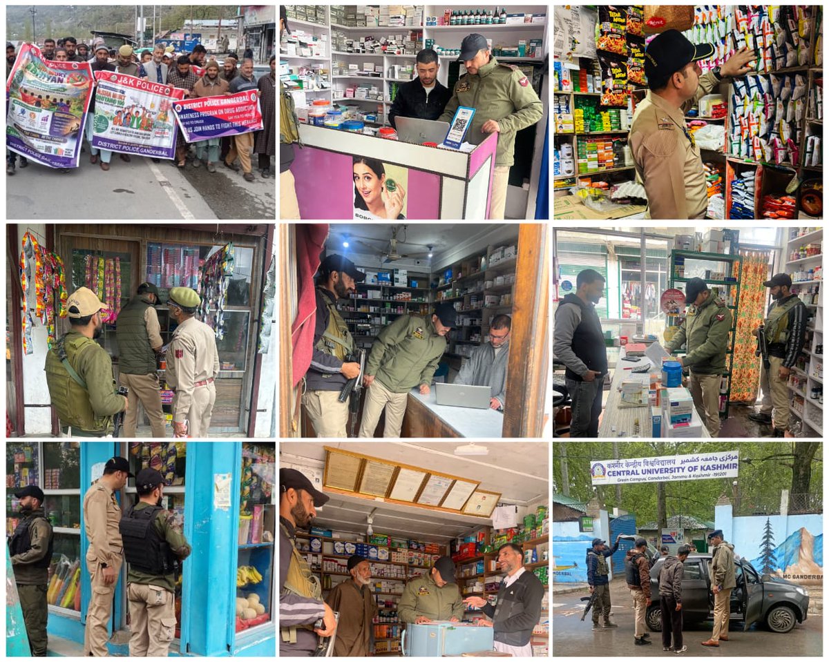 Continuing its firm commitment towards a drug-free society, #GanderbalPolice has intensified its efforts under the initiative “Nasha Mukt Jammu &amp; Kashmir Abhiyan” by launching a series of enforcement and awareness measures across the district.
<a href="/Dhama_IPS/">Sudhanshu Dhama</a>