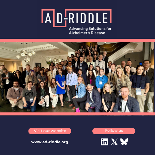 AD_RIDDLE's tweet photo. 🇪🇺 Today, we celebrate collaboration across borders.

@AD_RIDDLE unites European partners and US collaborators to advance #Alzheimer’s disease #research. 

➡️https://t.co/DwLjino7AJ

💜Happy #EuropeDay! https://t.co/3bI14gOiak