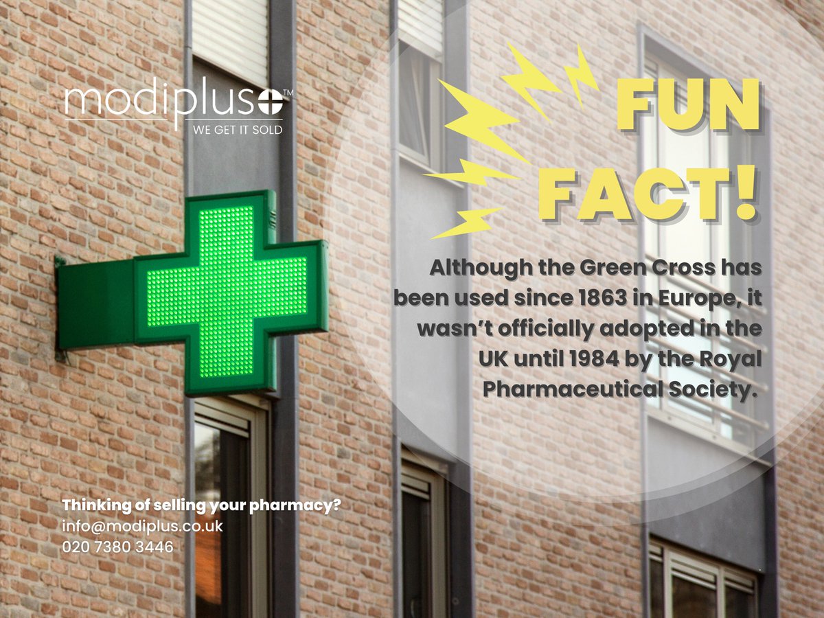 modiplus's tweet image. ⚕️ Friday Pharmacy Fun Fact!

The Green Cross is a widely recognised symbol for pharmacies in many countries. It represents health, safety, and care, and is often illuminated to help people easily spot pharmacies. 💊

#Modiplus #CommunityPharmacy #pharmacy #pharmacist