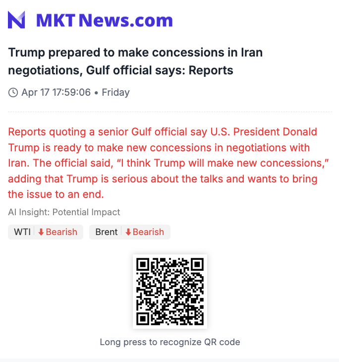 🇺🇸🇮🇷Trump prepared to make concessions in Iran negotiations, Gulf official says: Reports
Reports quoting a senior Gulf official say U.S. President Donald Trump is ready to make new concessions in negotiations with Iran. The official said, “I think Trump will make new