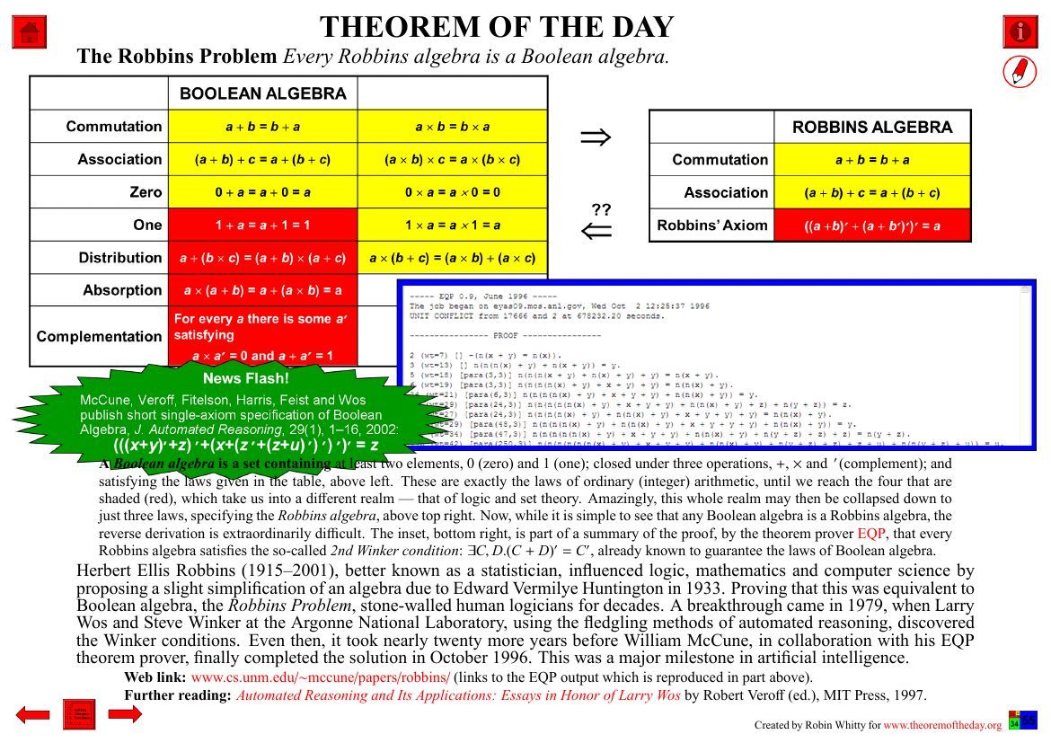 paysmaths's tweet image. Theorem of the Day (April 17, 2026) : The Robbins Problem
Source : Theorem of the Day / Robin Whitty
pdf : theoremoftheday.org/LogicAndComput…
notes : theoremoftheday.org/Resources/Theo… 

#mathematics #maths #math #theorem
