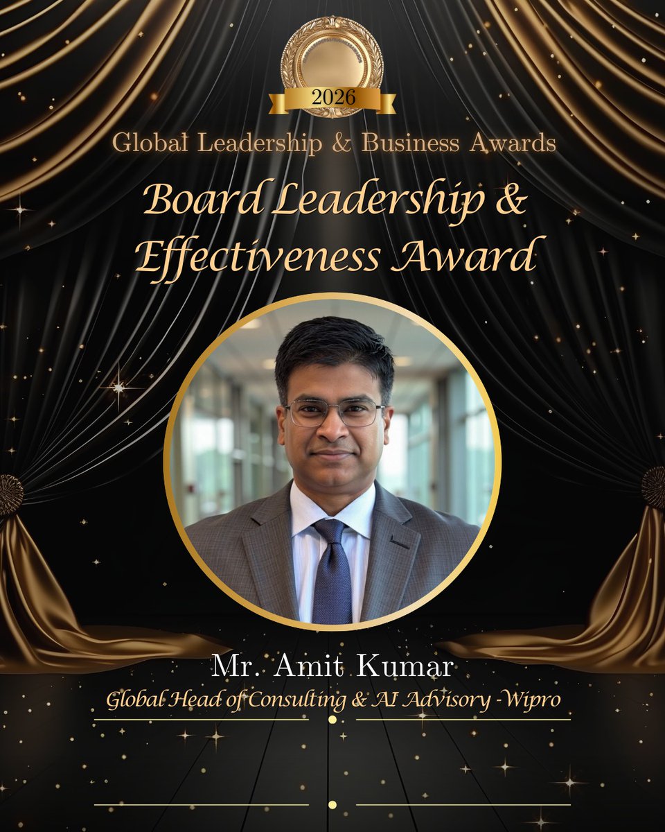 glbawards's tweet image. GLBA AWARD WINNER ANNOUNCEMENT  We proudly unveil Mr Amit Kumar (USA), as the recipient of the Board Leadership &amp;amp; Effectiveness Award 2026. Join us in celebrating his achievements.

#GlobalLeadersAndBusinessAwards #Innovation #Excellence #GLBPodcast #LearningLeader