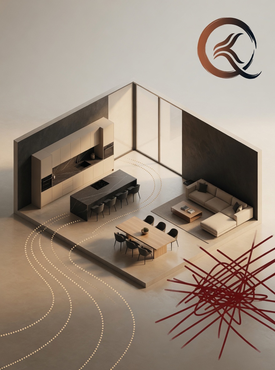 KessAfriQ's tweet image. Ever feel like your own kitchen fights you? That’s poor space planning. We design for your rhythm, not against it. 🚶‍♂️✨ #KESSAFRIQ #HumanCentricDesign