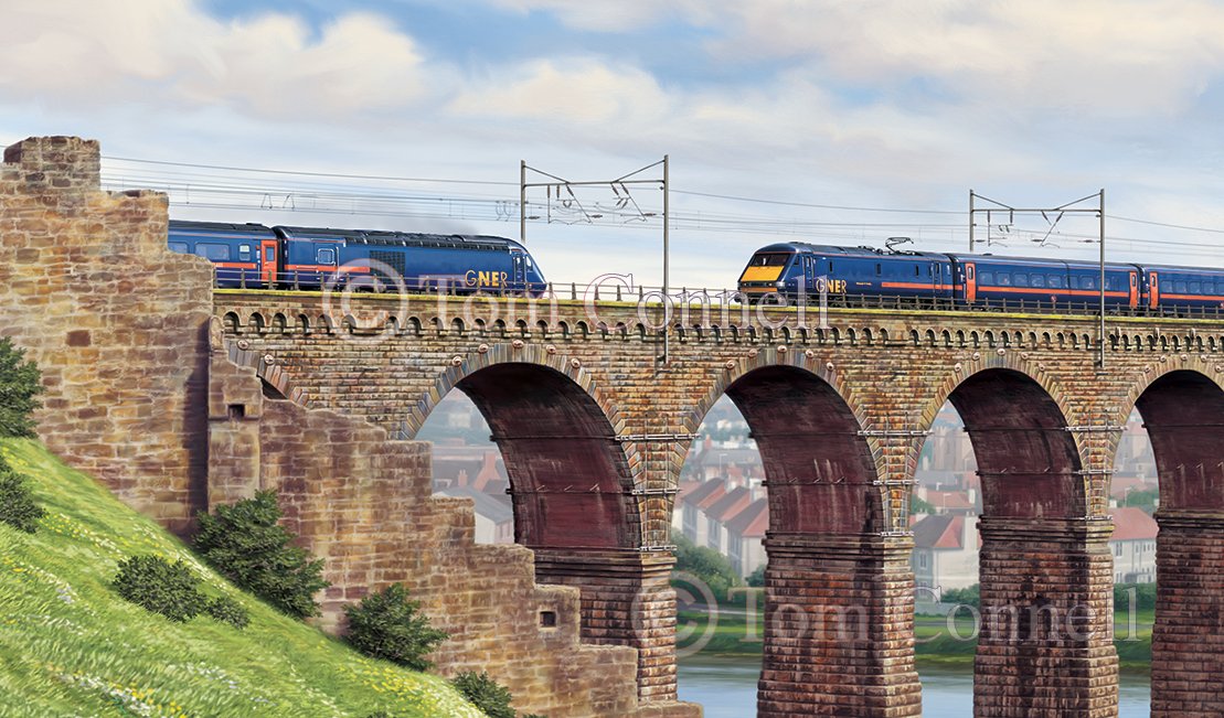 TomTheDoodler's tweet image. This one is now at print!
Just a detail here(there are 21 viaduct spans in the complete picture).
'Border Crossings' is of the Royal Border Bridge at Berwick-upon-Tweed and should be in my store in the next couple of weeks! 

#limitededition #railways   #BerwickuponTweed