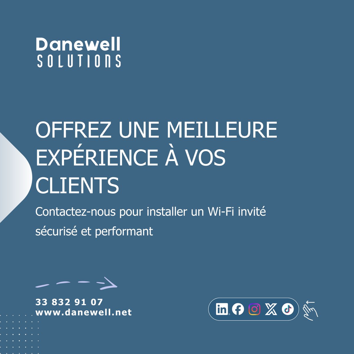 DanewellSoluti1's tweet image. Offrir un accès dédié à vos clients améliore leur expérience tout en protégeant votre réseau interne. Un Wi-Fi bien pensé, c’est plus de sécurité, plus de performance… et une meilleure image. 

#WifiEntreprise #WifiInvité #ExpérienceClient #SécuritéRéseau  #DanewellSolutions