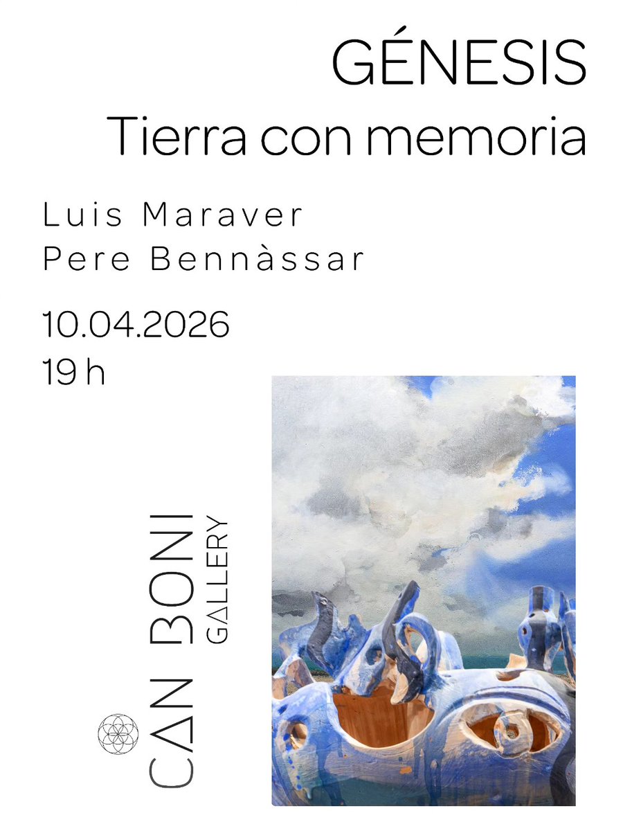 CanBoniGallery's tweet photo. “Génesis – Tierra con memoria” reúne a Maraver y Bennàssar en torno al origen y la materia: pintura en transformación desde pigmentos y piedra, y cerámica que conserva la huella del modelado, conectando forma y origen. https://t.co/HFbZQaHSjd