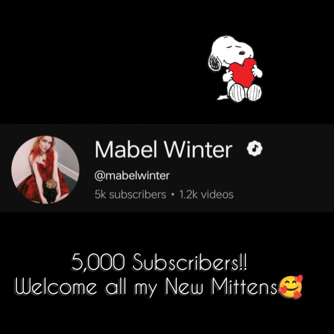 5K Subscriber on YouTube🥳

Thank you so much to all my new Mittens for subscribing. We will have a celebration livestream for this lovely achievement on Sat 27th Apr at 7PM BST

➡️youtube.com/@mabelwinter

#MabelWinter #Mittens #YouTube #5KSubscribers