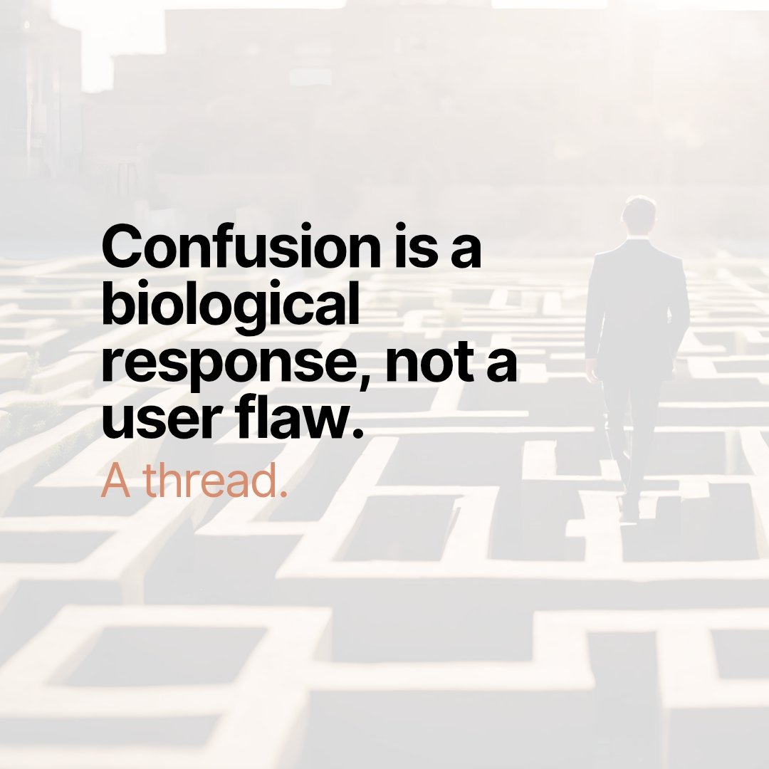 Ayomideolasoji's tweet image. Confusion is a biological response, not a user flaw.
A thread: 🧵
#twitter #business #Strategy