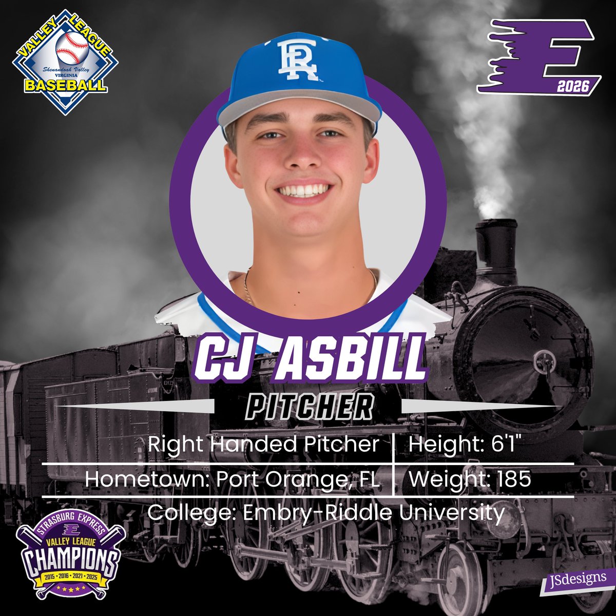 Welcome aboard to FR RHP CJ Asbill from <a href="/ERAUBaseball/">Embry-Riddle Baseball</a>! Asbill has made 5 appearances this spring and has logged 6.1 IP. He is the younger brother of former Express LHP, Austin Asbill!