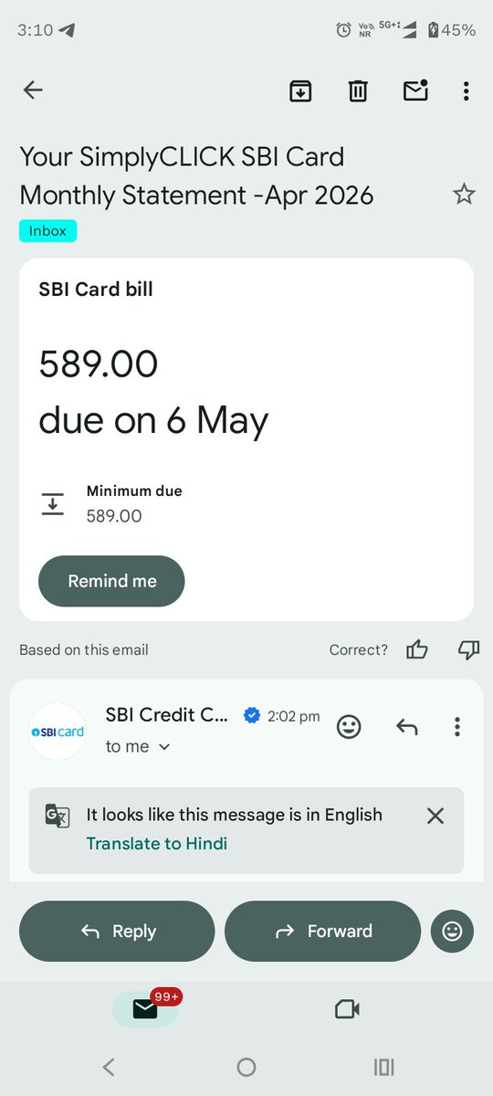 BilaspurihaAtul's tweet photo. @SBICard_Connect  @OfficialSBICare
@TheOfficialSBI
सर/ मैम 
1 महीना पहले क्रेडिट कार्ड के लिए अप्लाई किया था। 
कार्ड अभी तक आया नहीं है, लेकिन बिल आ गया है। 

कार्ड कब तक आएगा बताने की कृपा करेंगे?

 या अगले महीने आधार कार्ड लेकर आना है ? https://t.co/8T6tiMexd8