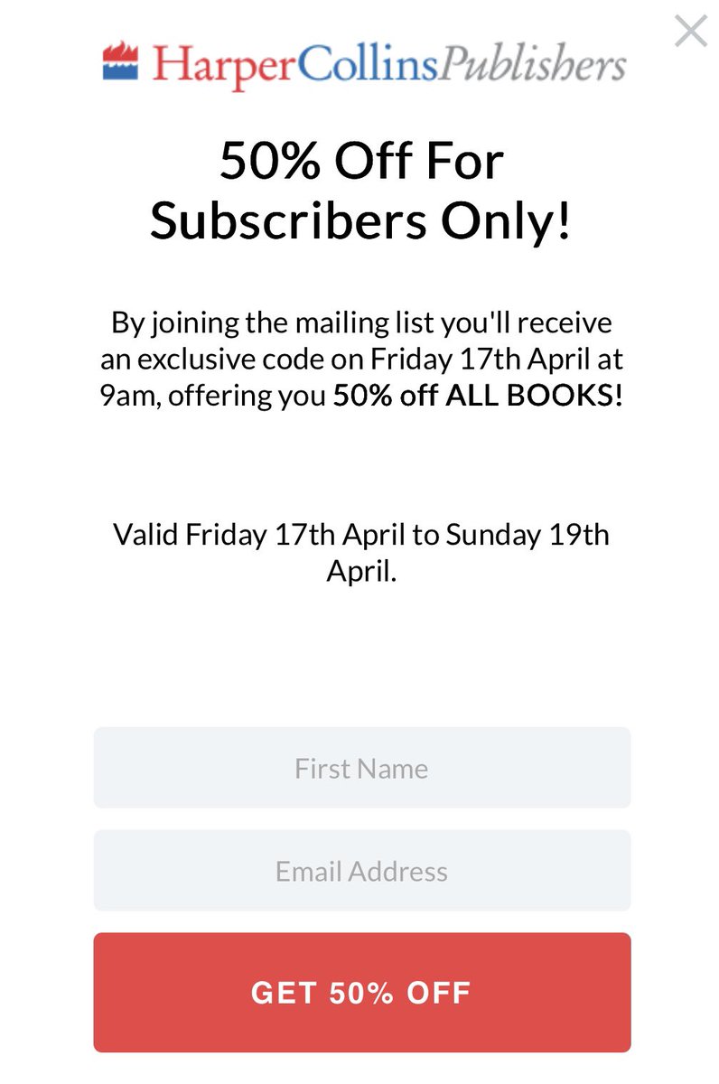 PaulKaneShadow's tweet image. Subscribers to the Harper newsletter #weekend #flashsale 50% off all books including the #PLKane #thrillers Links below #crimefiction #murdermysterybooks #whodunnit #serialkillers 

harpercollins.co.uk/products/her-l…

harpercollins.co.uk/products/her-h…

harpercollins.co.uk/products/the-f…