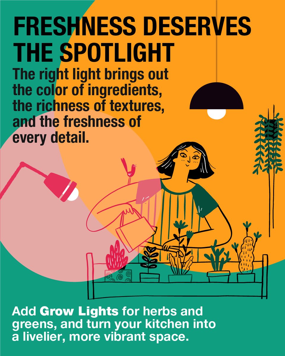 SYLVANIA's tweet image. Swipe to discover lighting tips that support everything from morning prep to dinner mood.

#WattsUp #LEDVANCE #KitchenGoals #HomeChefs #KitchenLighting