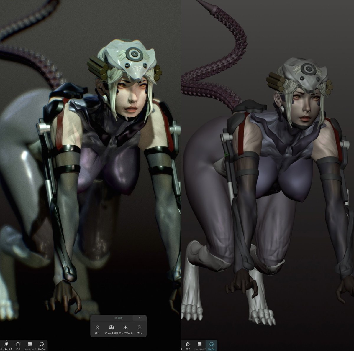 kuramoonn's tweet image. #nomadsculpt #3dSculpt
エクソスケルトンはカッコいい。
間違いない。