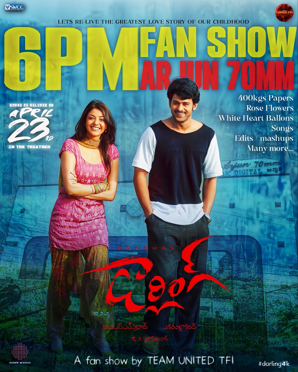 kukatpallyPY's tweet photo. Another Fans In Arjun70mm

Grab fast👍

#Prabhas #Darling4k https://t.co/y4z0UeLfrr