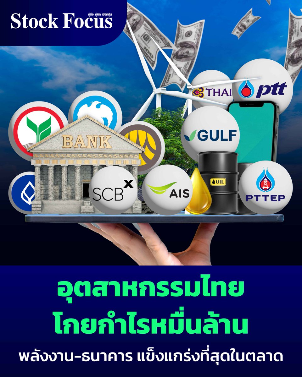 FocusStock's tweet image. อุตสาหกรรมไทย โกยกำไรหมื่นล้าน
พลังงาน-ธนาคาร แข็งแกร่งที่สุดในตลาด

อ่านบทความ ✅
🔗: facebook.com/share/p/18ZDcJ…

#PTT #กลุ่มพลังงาน
#KBANK #ธนาคาร
#THAI #ADVANC