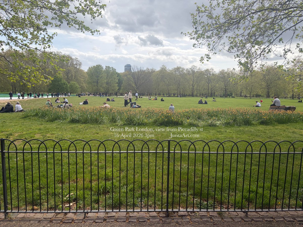 JuritaArt's tweet image. Green Park #London view from #Piccadilly St on 16 April 2026 at 3PM #landscape #art 🇱🇻 Grīnparks Londona Pikadilli — skats uz Londonas centru pie Bekingemas pils.
Artist: Jurita Kalite (@JuritaArt)
#JuritaKalite #JuritaArtCom #GreenParkLondon #LondonArt #LondonView #CentralLondon