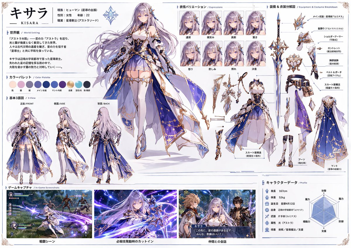 Kusさんのプロンプトを使わせていただき、RPGゲームキャラクター大全（ゲーム画面付き）を作ってみました🙌✨

画像生成が楽しすぎます！

（てかこれってGPTimage-2だよね😲？）