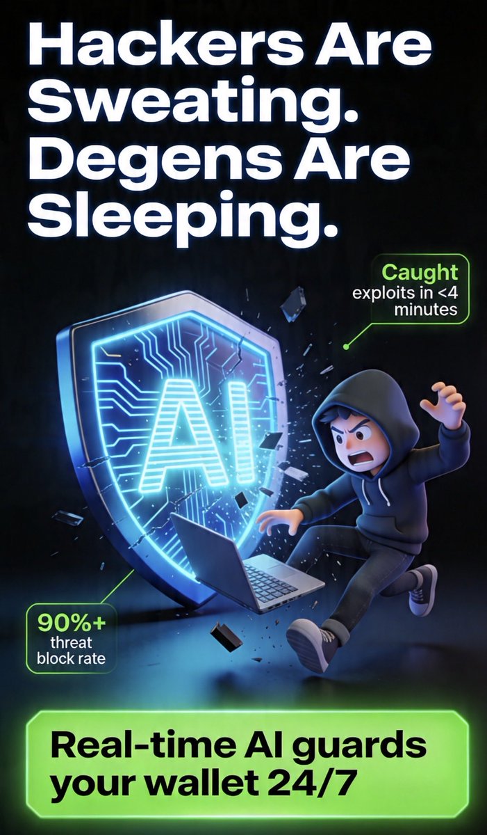 ivansflow_'s tweet photo. AI just flipped the script on crypto hackers.

New real-time tools now scan every single transaction, spot suspicious contracts, and block exploits before they drain your wallet.

Hackers are actually sweating for once. Degens are finally sleeping without one eye open. 
#AI #Web3 https://t.co/2D4kbTbvwQ