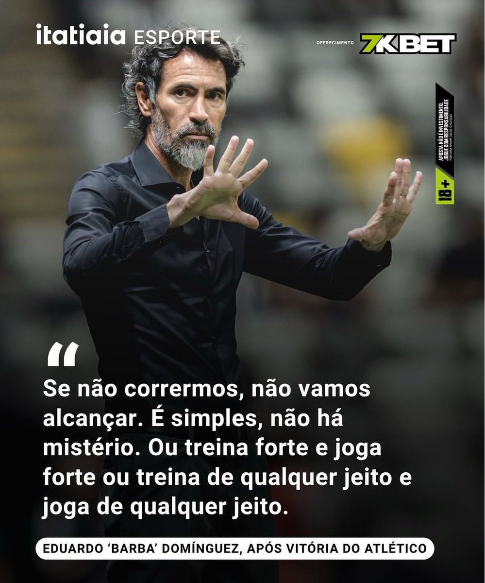 Enfim o <a href="/Atletico/">Atlético</a> tem um treinador q diz o que precisa ser dito e pra quem precisa ouvir. Espero q a diretoria não frite o técnico ao invés de admitir q o grupo realmente não entrega. E tb espero que o Barba não desista e fique aqui para tentar o projeto que se propôs a fazer.
