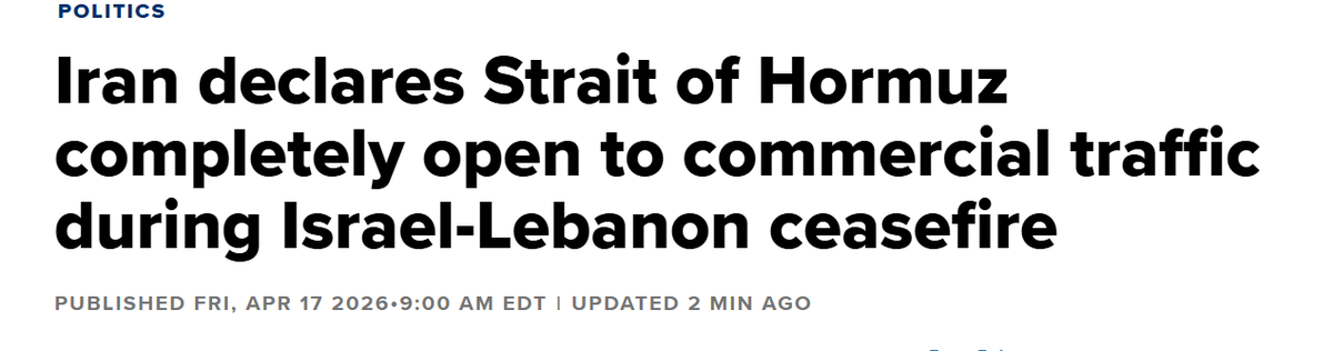 BREAKING NEWS:  From CNBC.