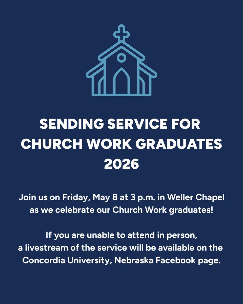 CUNE's tweet photo. We’re excited to celebrate our Church Work graduates! Join us as we give thanks for their hard work, faith and calling as they prepare to serve the Church and world. 🎓✝️
Visit https://t.co/TSanp7tcK9 for a schedule of events during Commencement weekend.
#BeKnown #CUNE https://t.co/7RAxG8fsms