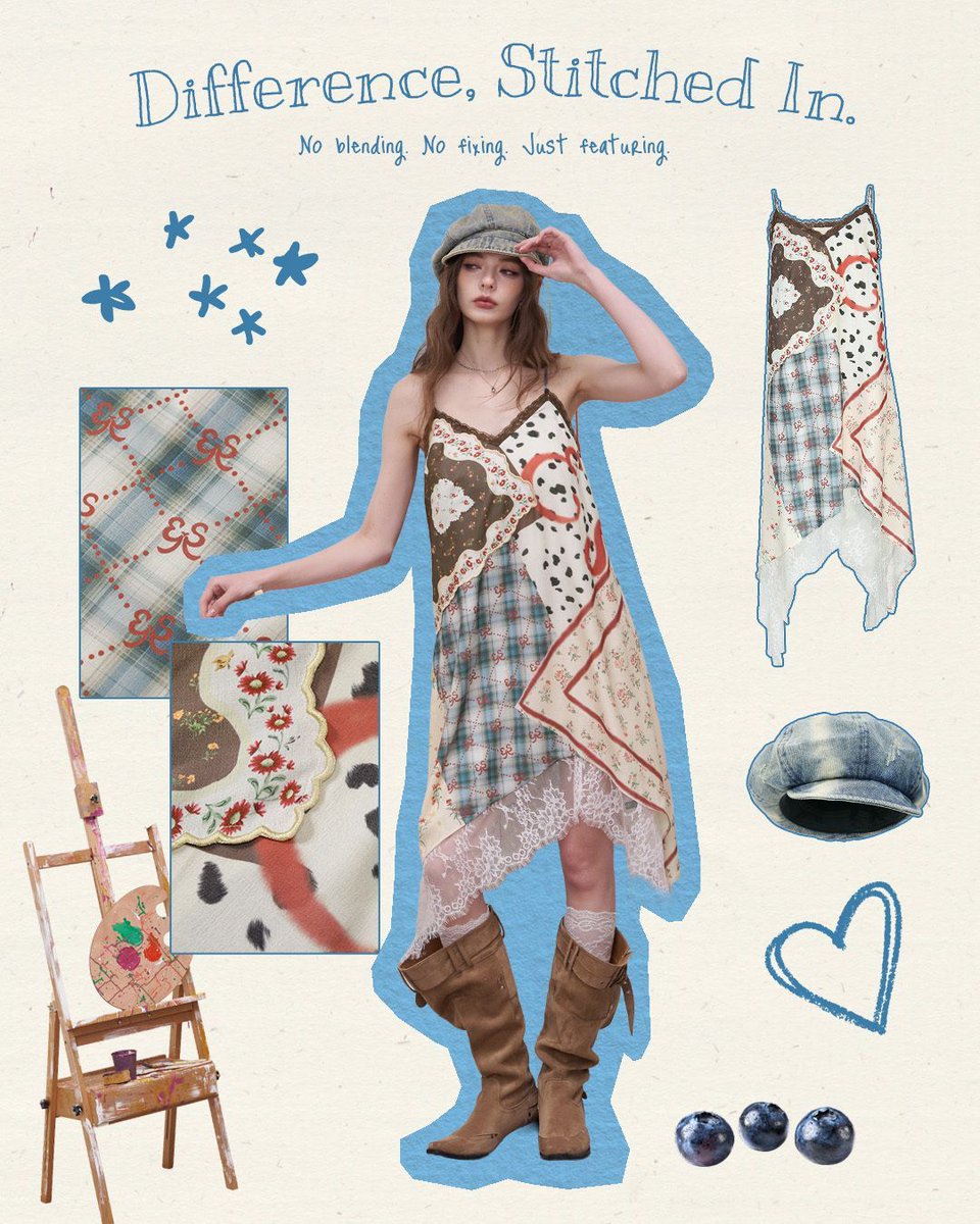 elfsackofficial's tweet image. They: "Be consistent."
Me, wearing lace and denim in the same dress: "No." 
#elfsack #patchwork
[🔗 Link to collection]